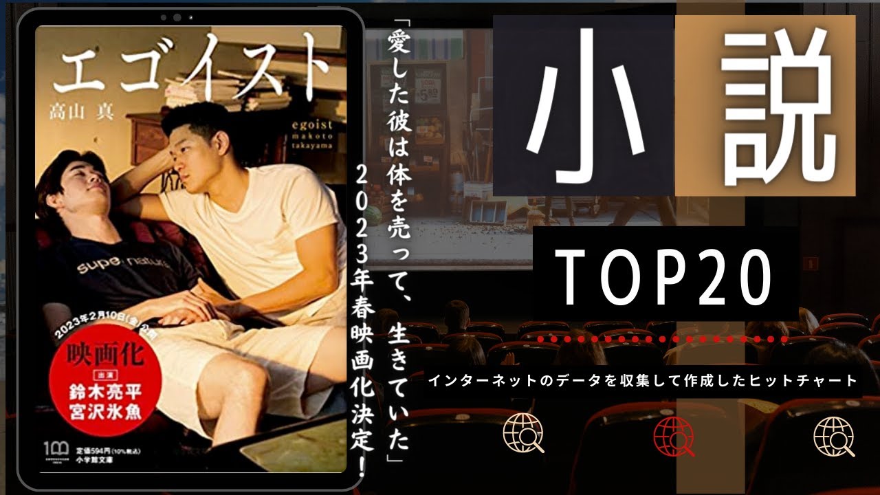【エゴイスト - 高山 真 登場！】最新おすすめ小説ランキング TOP20（2023年01月08日週）| エゴイスト - 高山 真など上位ランクイン！ | 内容要約付きの小説紹介！