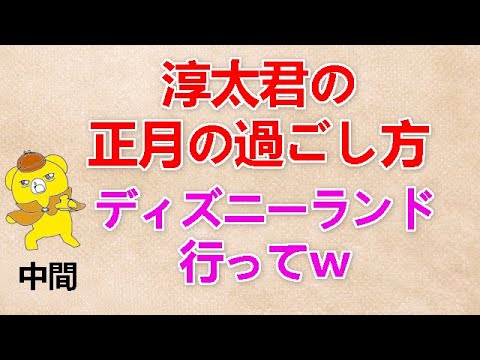 【淳太君の正月の過ごし方】 中間『ディズニーランド行ってｗ』