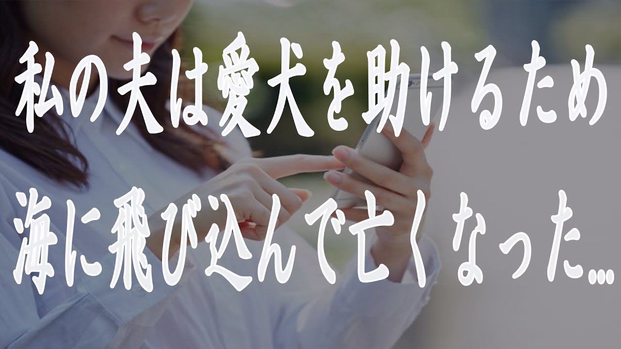 私の夫は愛犬を助けるため、海に飛び込んで亡くなった...。6年後→とある夫婦に出会い、衝撃の事実を告げられる...