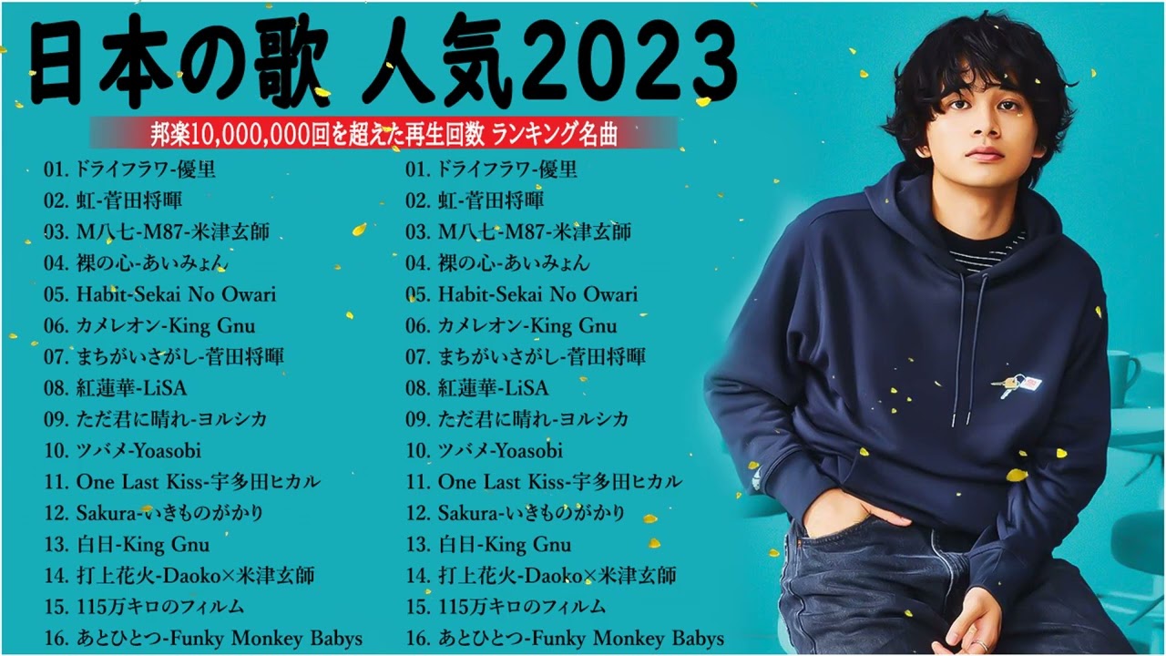 【広告なし】有名曲J-POPメドレー『2023最新版』日本最高の歌メドレー 🌸YOASOBI、菅田将暉 、優里、Official髭男dism、LiSA×Uru、Aimer🌸Live.13