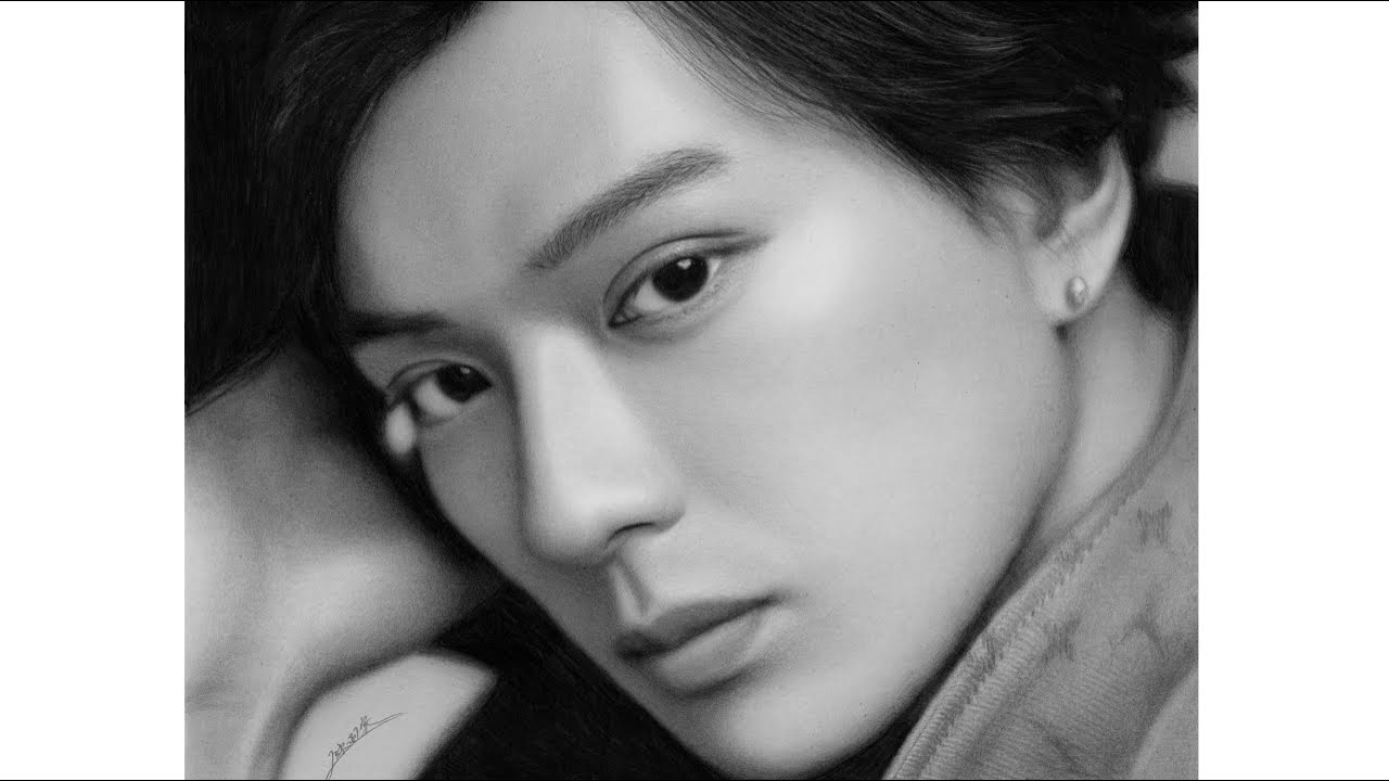 鉛筆画　新田真剣佑　作画過程 / Pencil Drawing