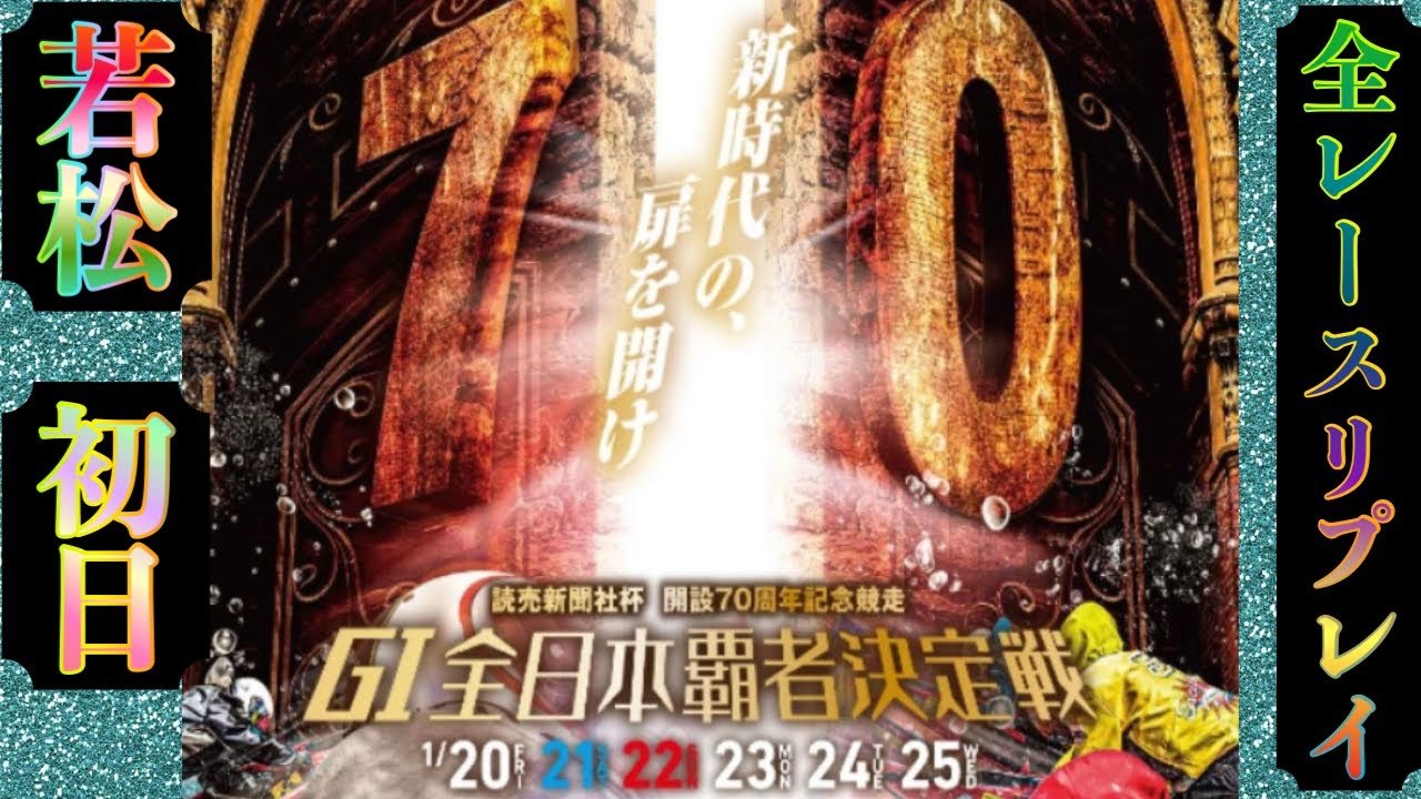 【ボートレース・競艇】若松 G1 全日本覇者決定戦 全レースリプレイ 初日#ボートレース#若松 #G1#ダイジェスト