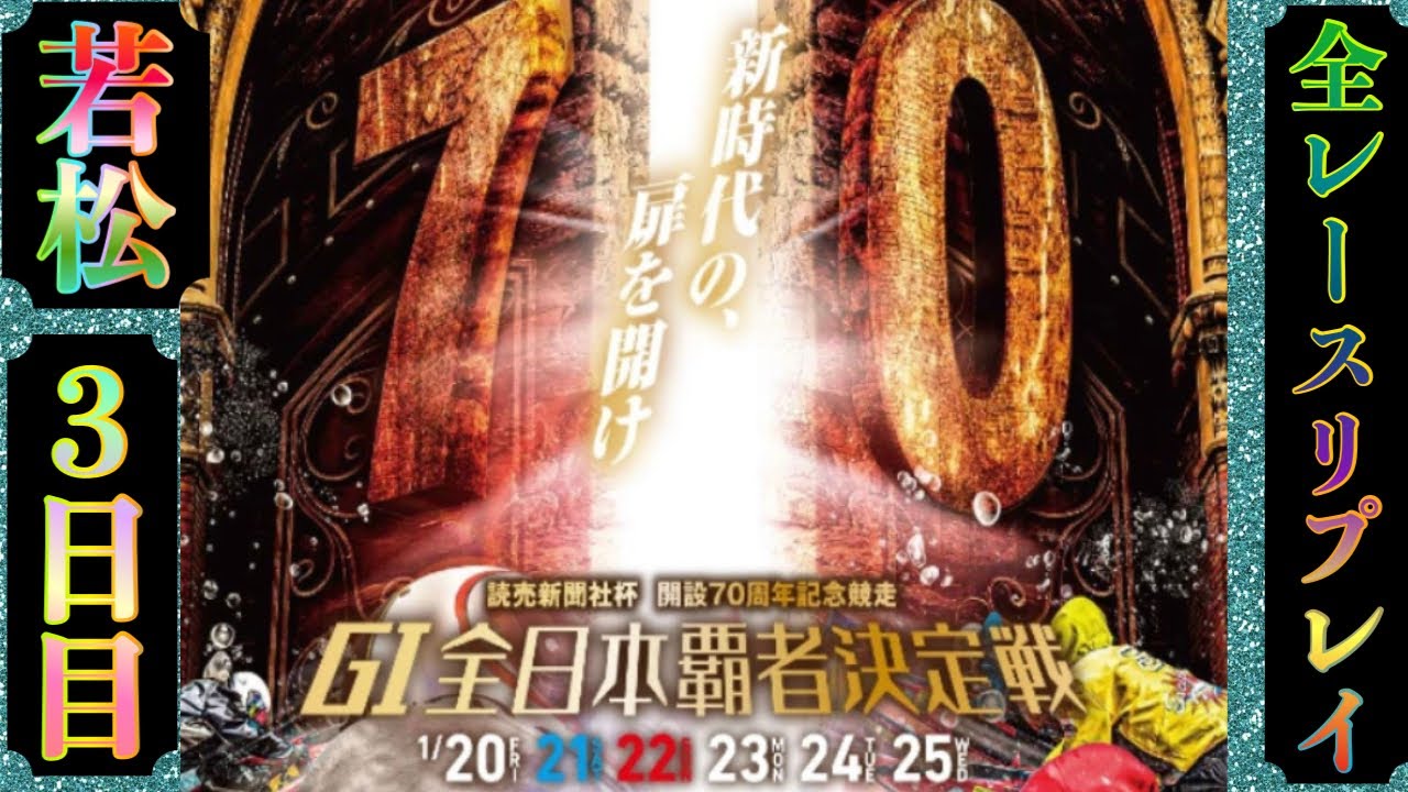 【ボートレース・競艇】若松 G1 全日本覇者決定戦 全レースリプレイ 3日目#ボートレース#若松 #G1#ダイジェスト