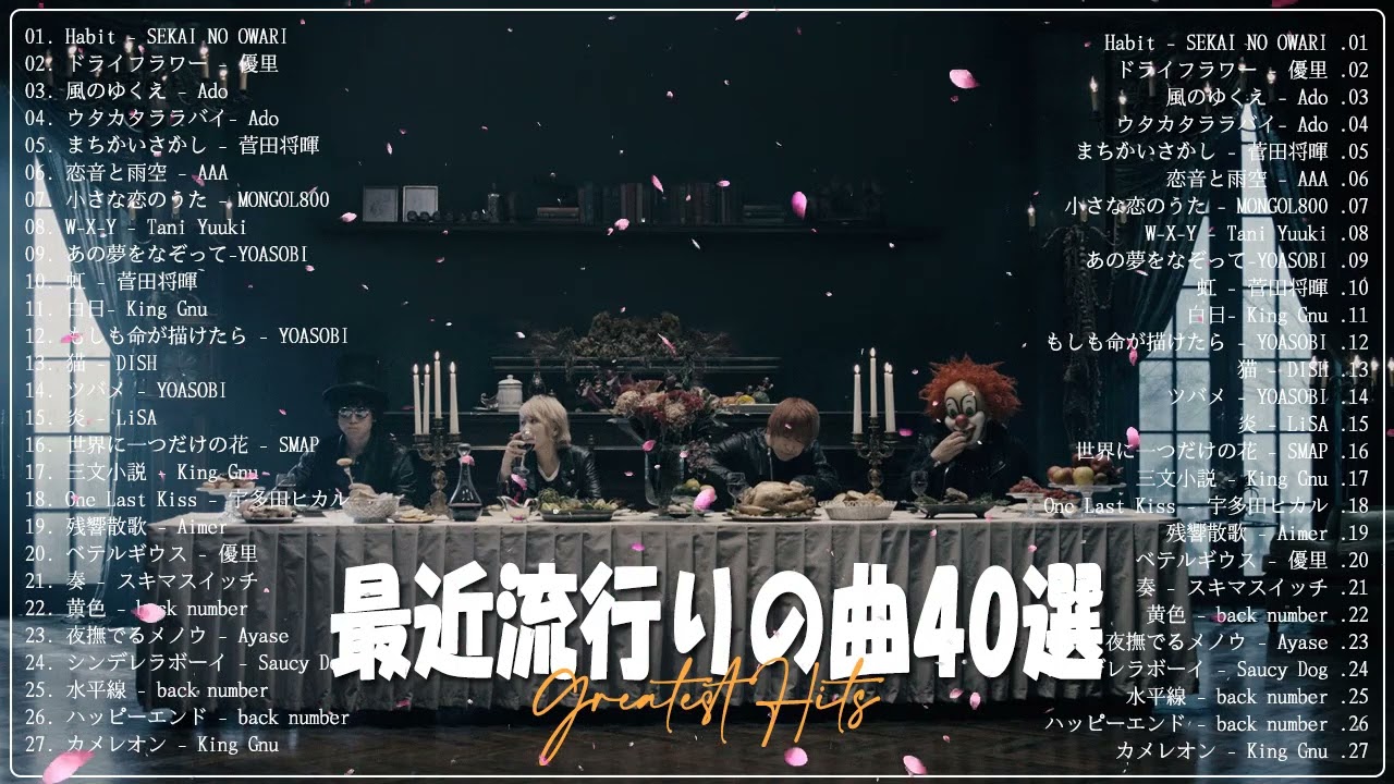 『2023最新版』 最近流行りの曲20選🍒日本の音楽 邦楽 10,000,000回を超えた再生回数 ランキング🍒2023ヒット曲メドレー 新曲 2023🍒YOASOBI、米津玄師、Tani Yuuki