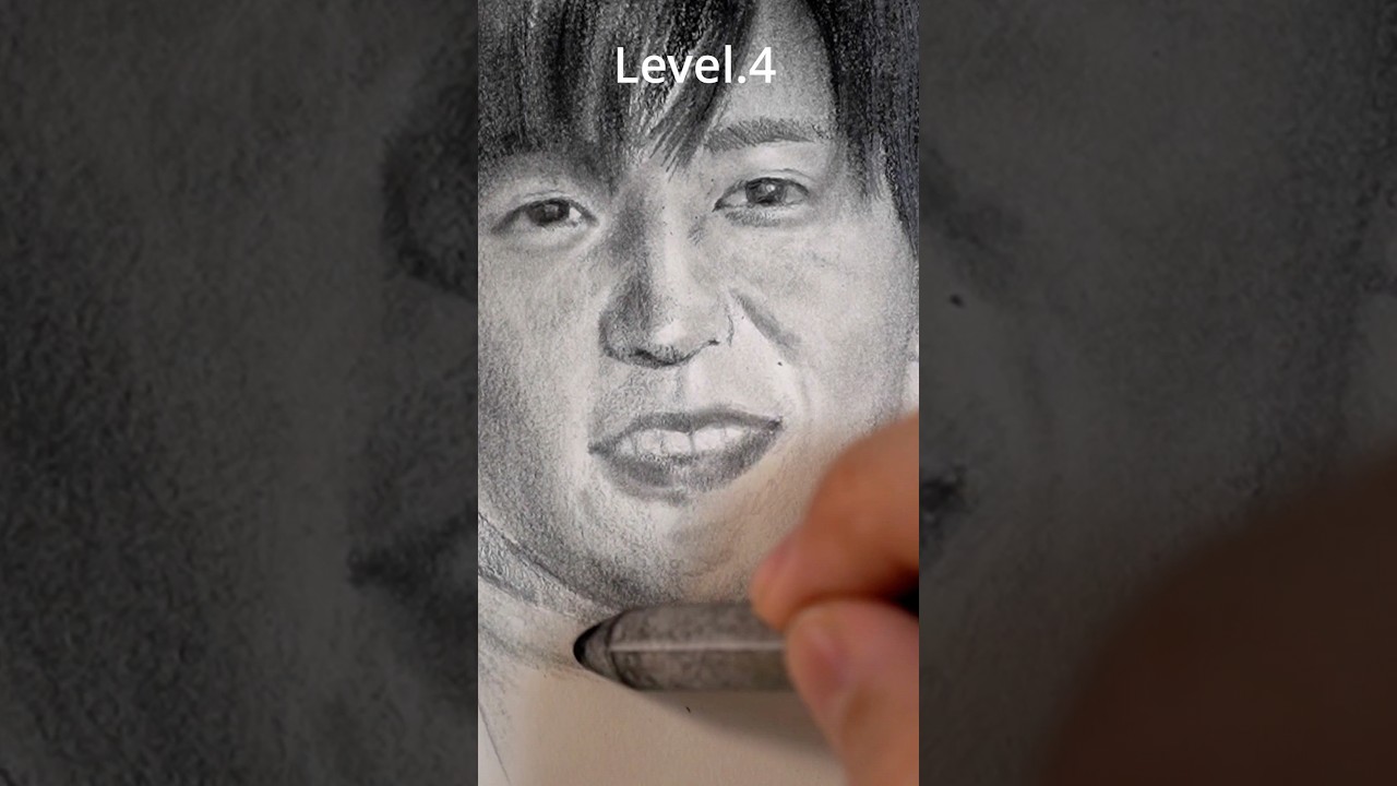 目黒蓮をレベル別に描いてみた。 #shorts #目黒蓮 #drawing #portrait #silent