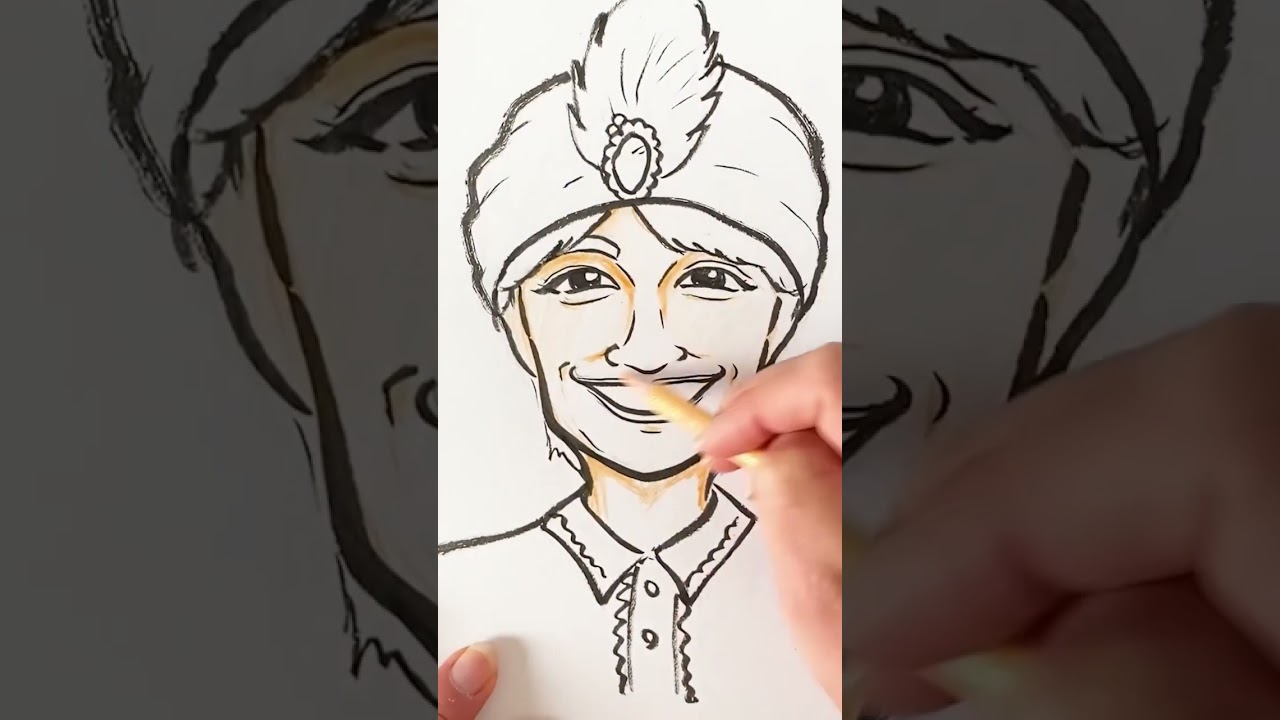 【コラボ似顔絵】高橋海人くんとアラジン似顔絵師がミックスしてみた #shorts