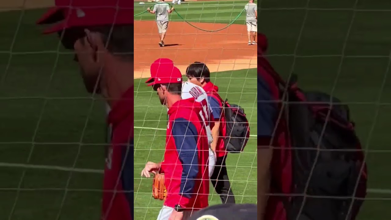 大谷翔平が大き過ぎて、身長185cmある通訳の水原一平さんが小さく見える件