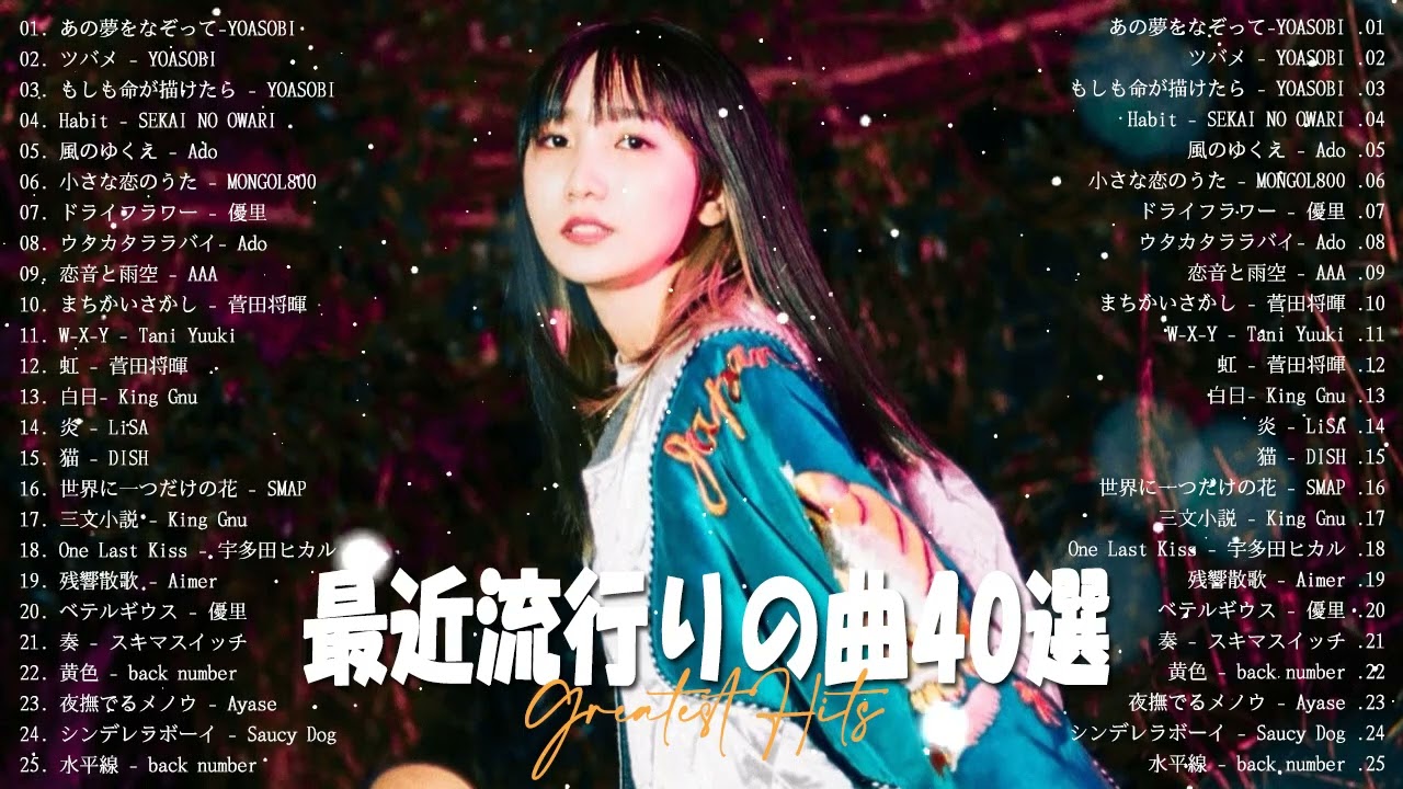 【広告なし】有名曲J-POPメドレー 🎶邦楽 ランキング 2023 🎶日本最高の歌メドレー 🎶 優里、YOASOBI、LiSA、 あいみょん、米津玄師 #HM26