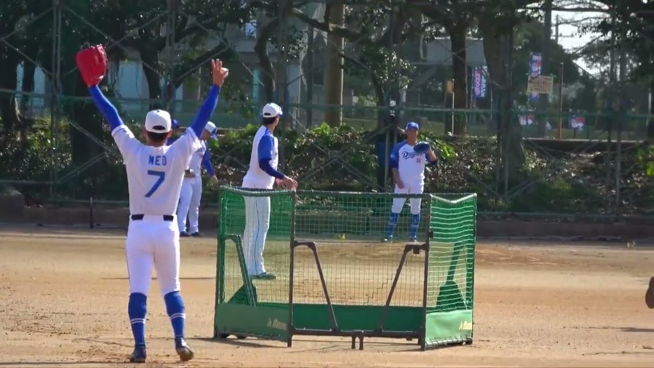 投手転向の根尾昂選手キャッチボール！