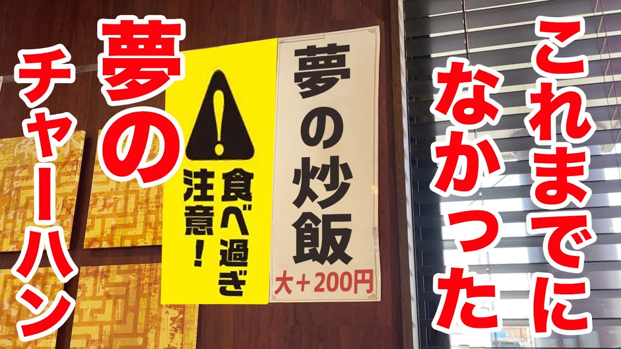 【食べ過ぎ注意】これまでになかった【夢の炒飯】を大盛りで注文してみた。