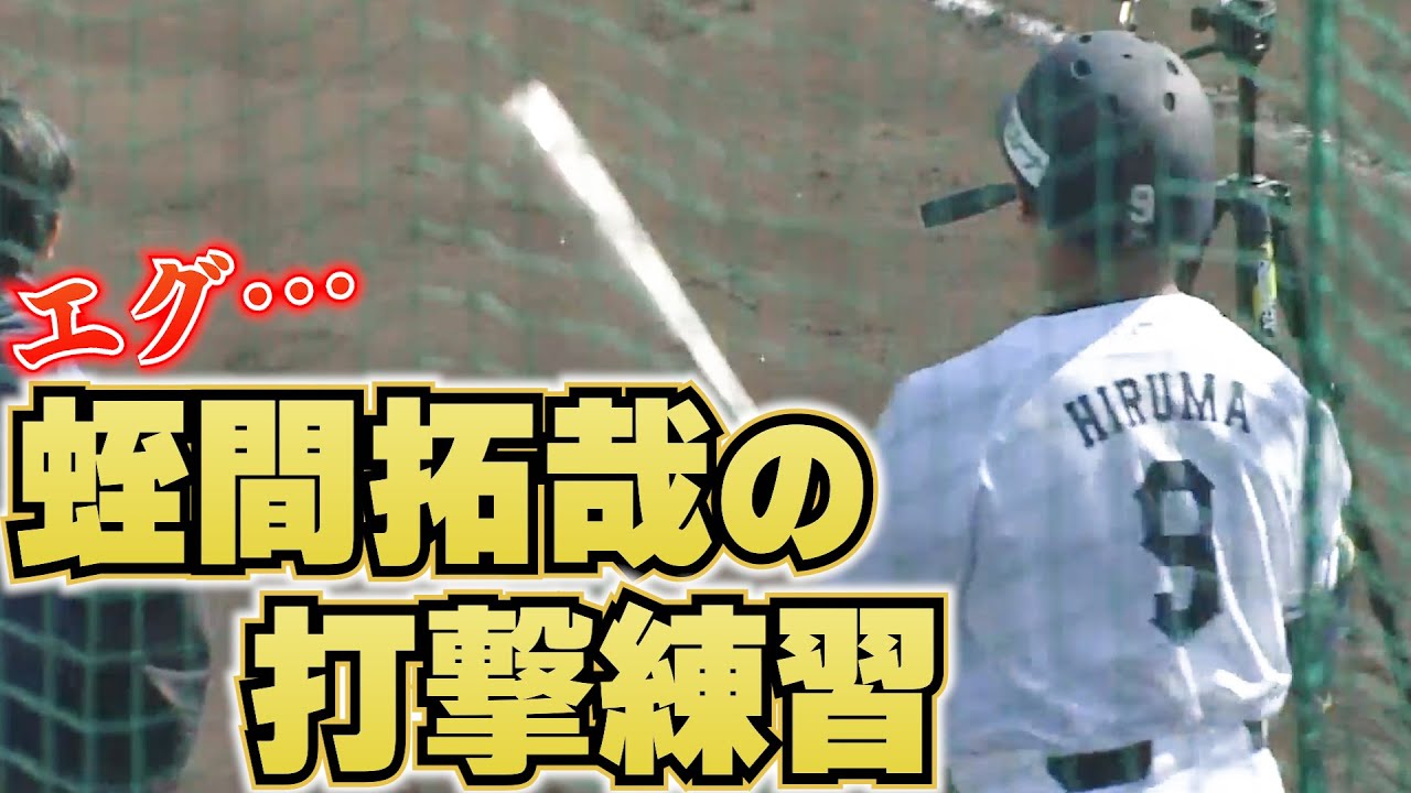 【引っ張るパワー】ドラ1ルーキー・蛭間拓哉『打撃練習がエグい』【逆方向へのワザ】