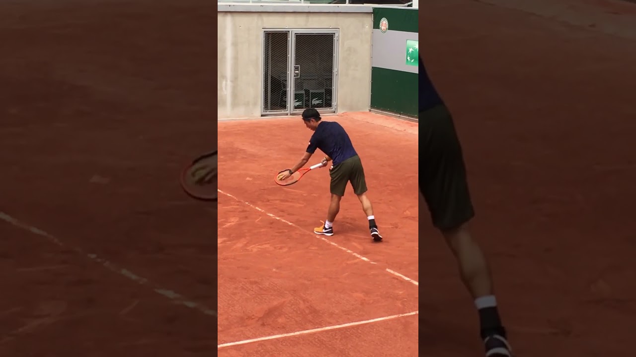 Kei Nishikori practice【Roland Garros 2017】 錦織圭の練習 全仏オープン2017
