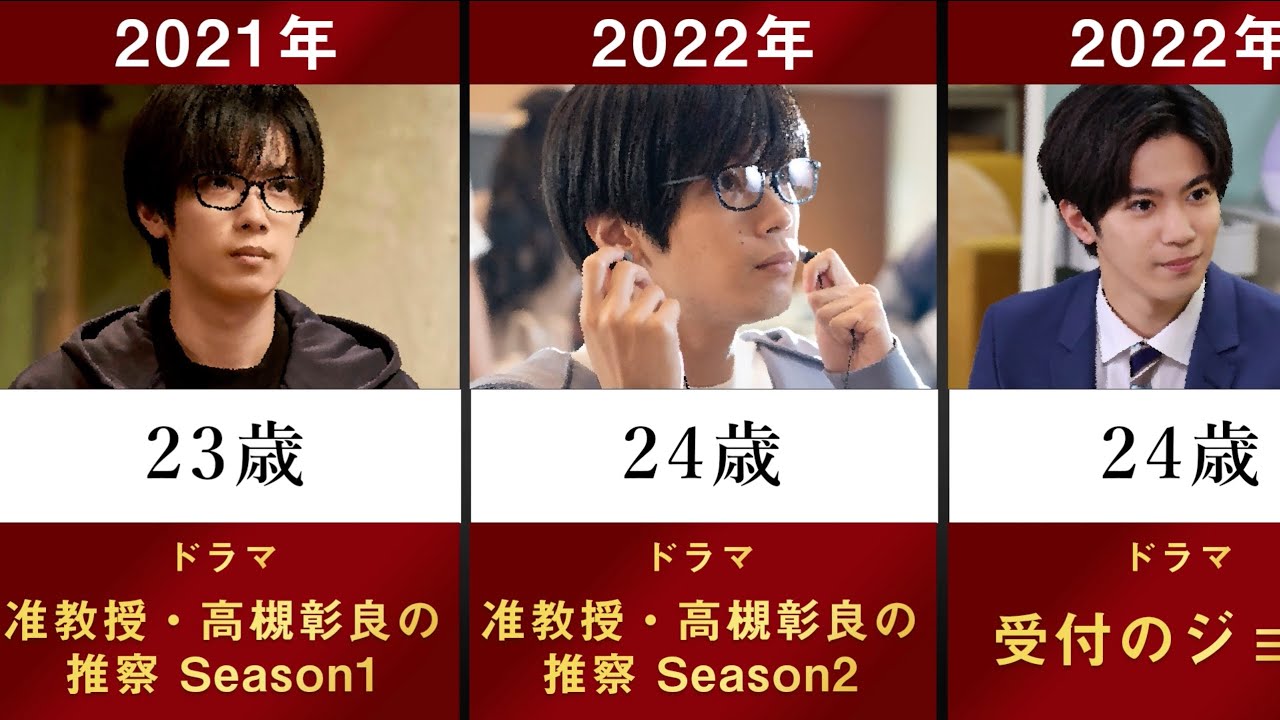 【受付のジョー】King&Prince 神宮寺勇太の主なドラマ・映画を年齢順に並べてみた【准教授・高槻彰良の推察 部活、好きじゃなきゃダメですか? キンプリ SHARK】