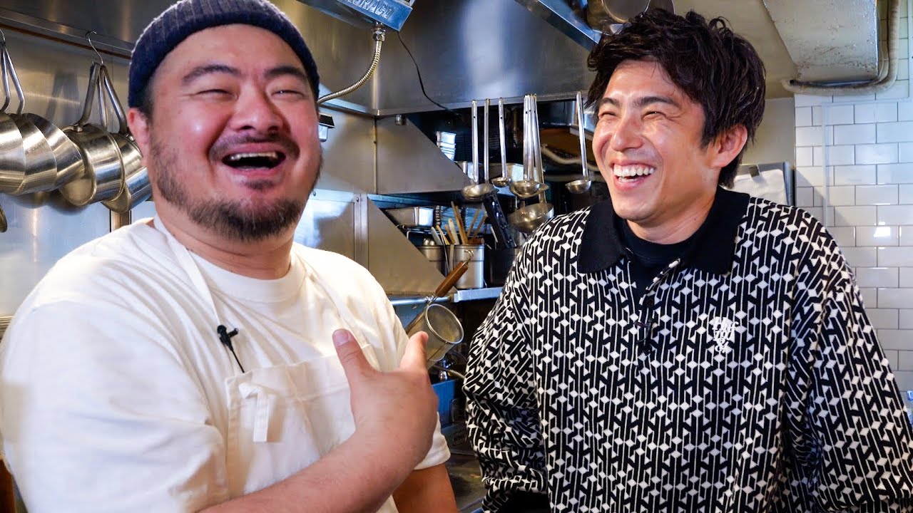 中尾明慶さんにレストラン「sio」で実際に出している塩ラーメンと〆のご飯を食べてもらいました