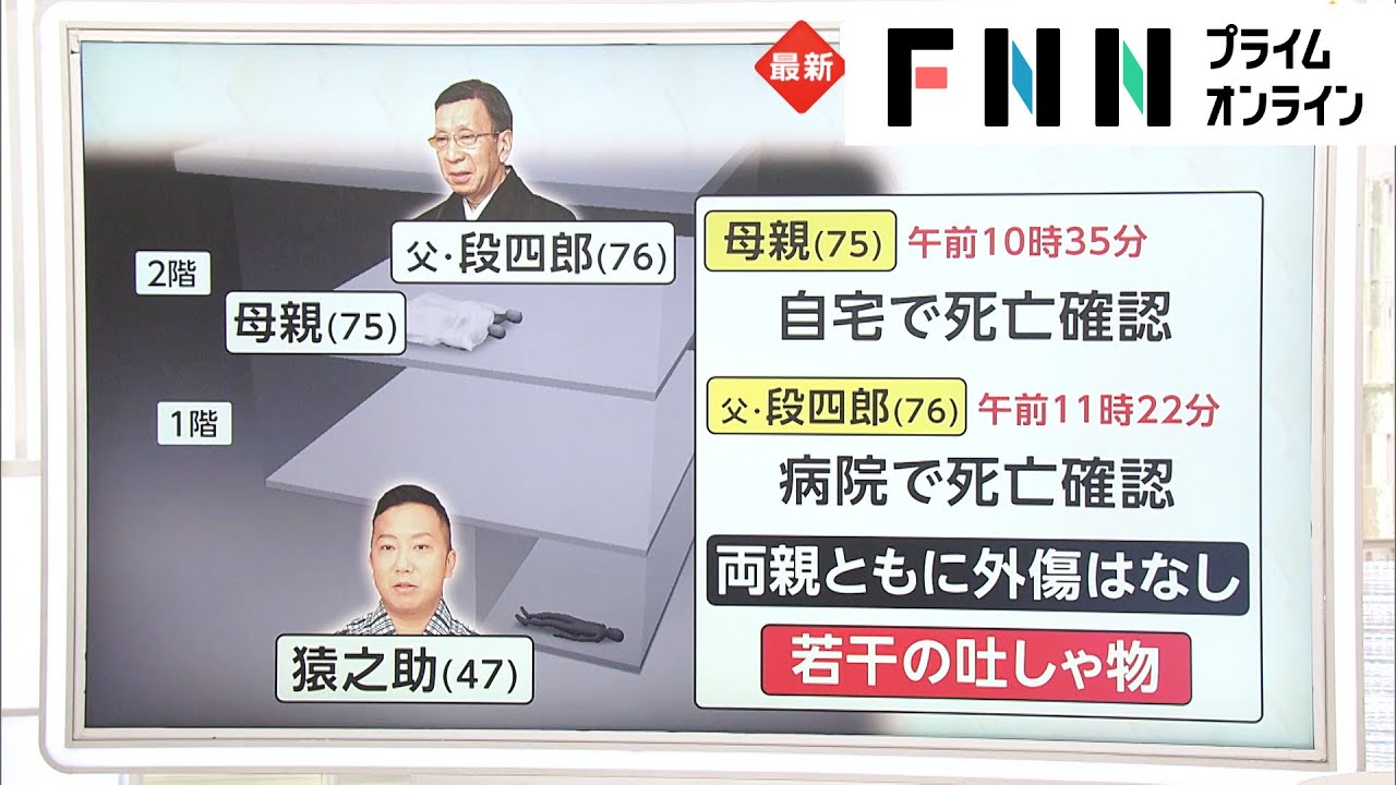死亡の両親 発見時に“吐しゃ物”　猿之助さんのそばに“遺書”