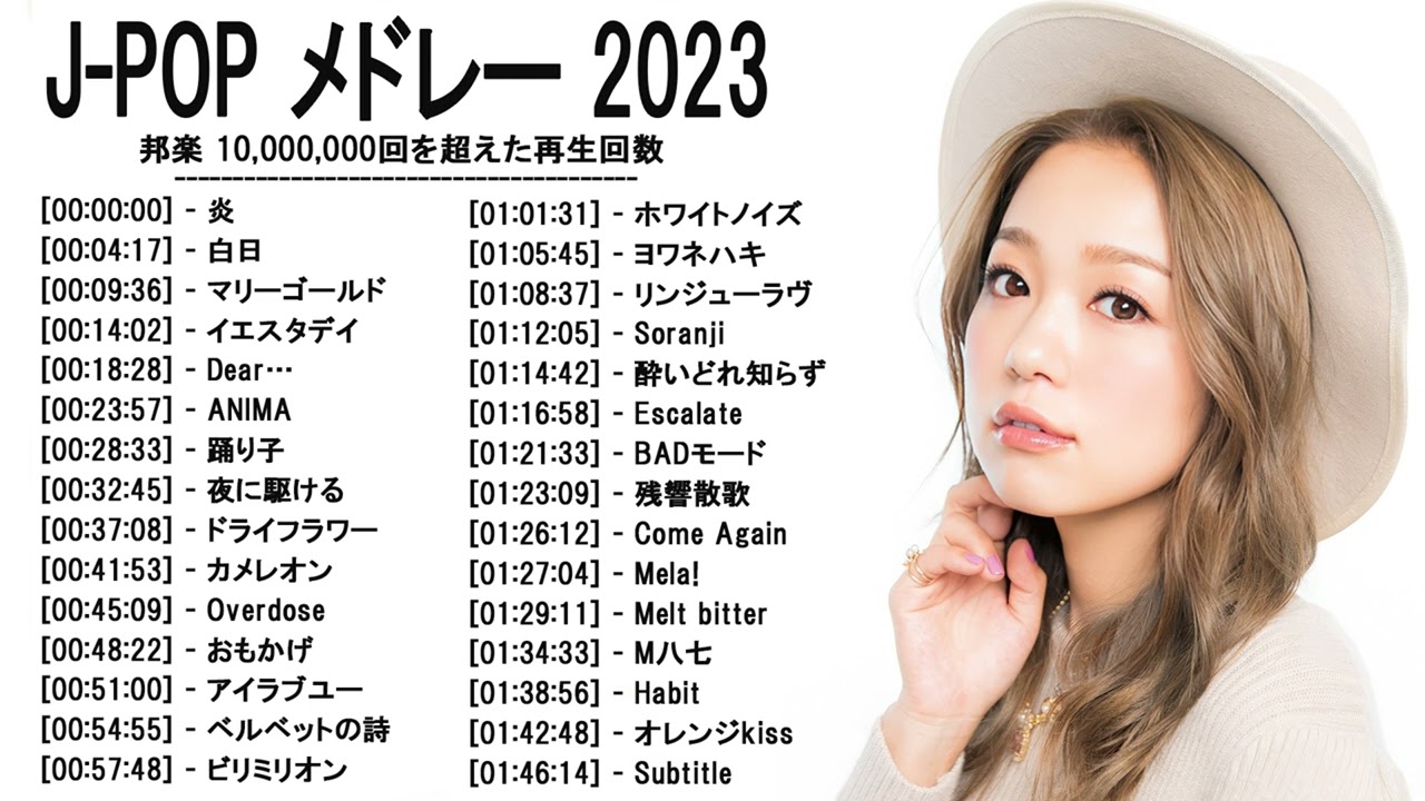 音楽 ランキング 最新 2022-2023 (ベストソング 2022-2023) LISA,米津玄師,あいみょん,YOASOBI,宇多田ヒカル,King Gnu,菅田将暉