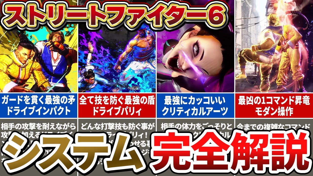 【全てわかる】最新作ストリートファイター６のシステム完全解剖
