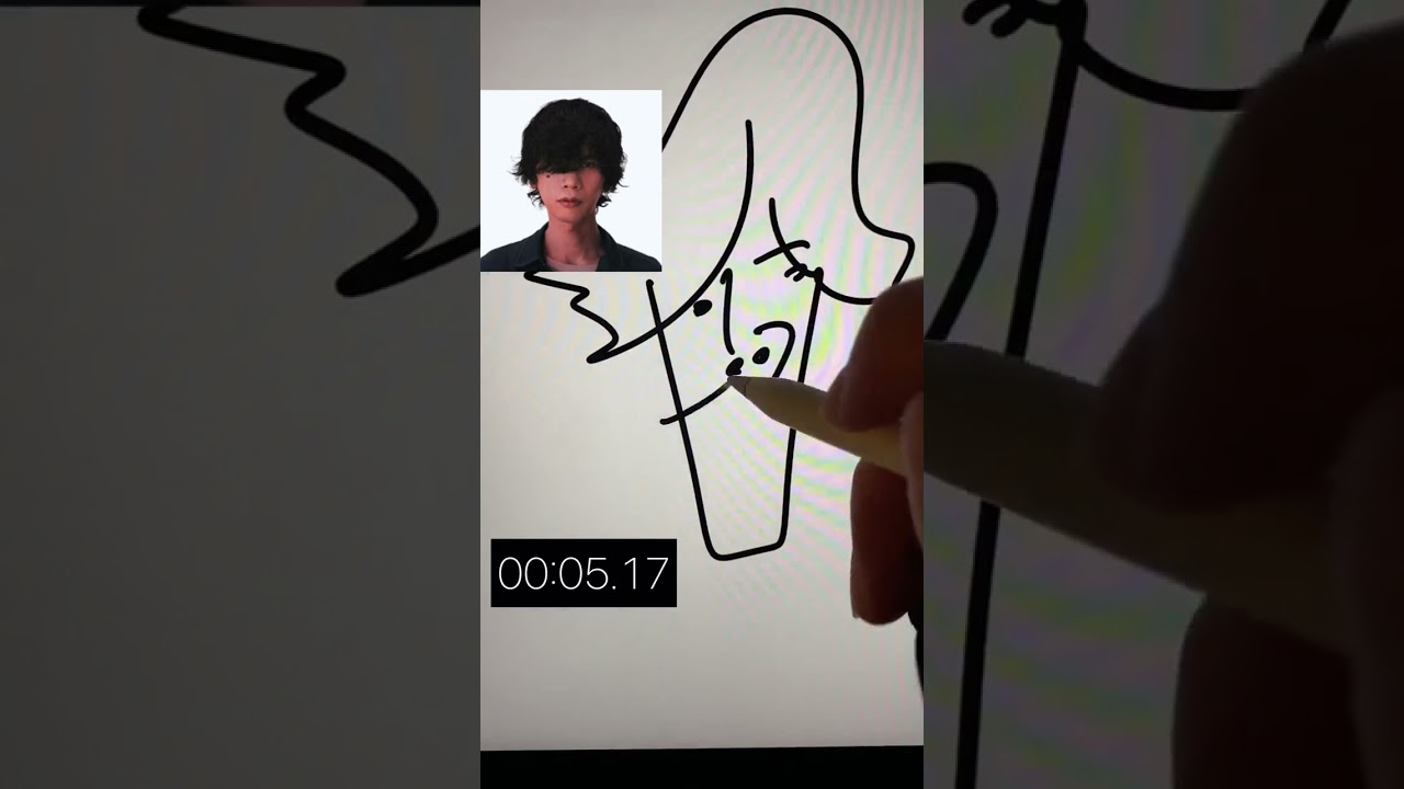 10秒で「米津玄師」を描いてみせます #shorts #10秒イラスト #イラスト