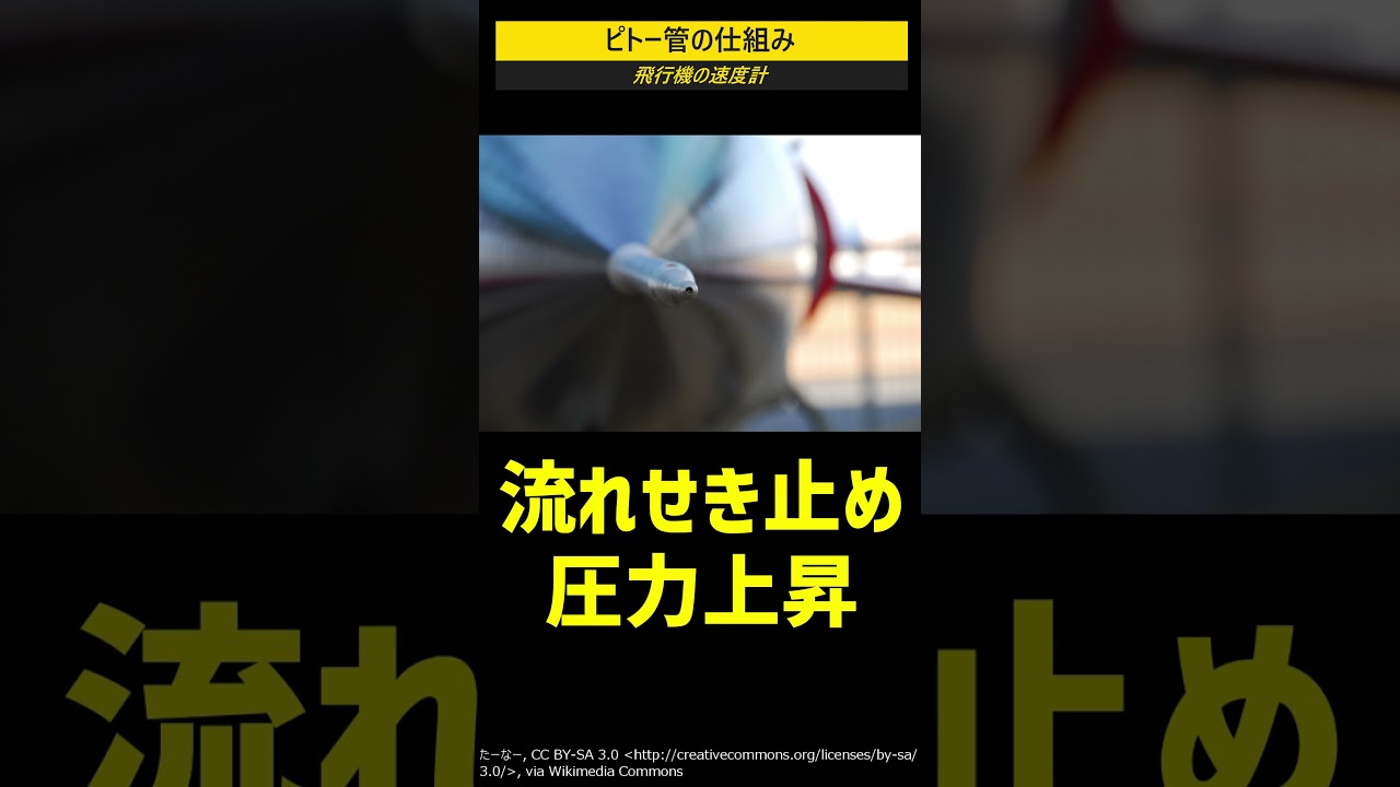 飛行機の速度計 - ピトー管の仕組み #shorts