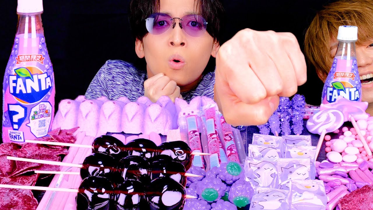 【ASMR】パープルマンが紫のお菓子集めて爆食いしてみたwwwww