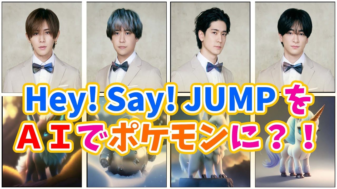平成ジャンプをAIでポケモンに？！ #山田涼介 #知念侑李  #中島裕翔 #薮宏太 #有岡大貴  #八乙女光  #アサデス  #ジャニオタ #ジャにのちゃんねる  #漫画  #ポケモンsv  #ニノ