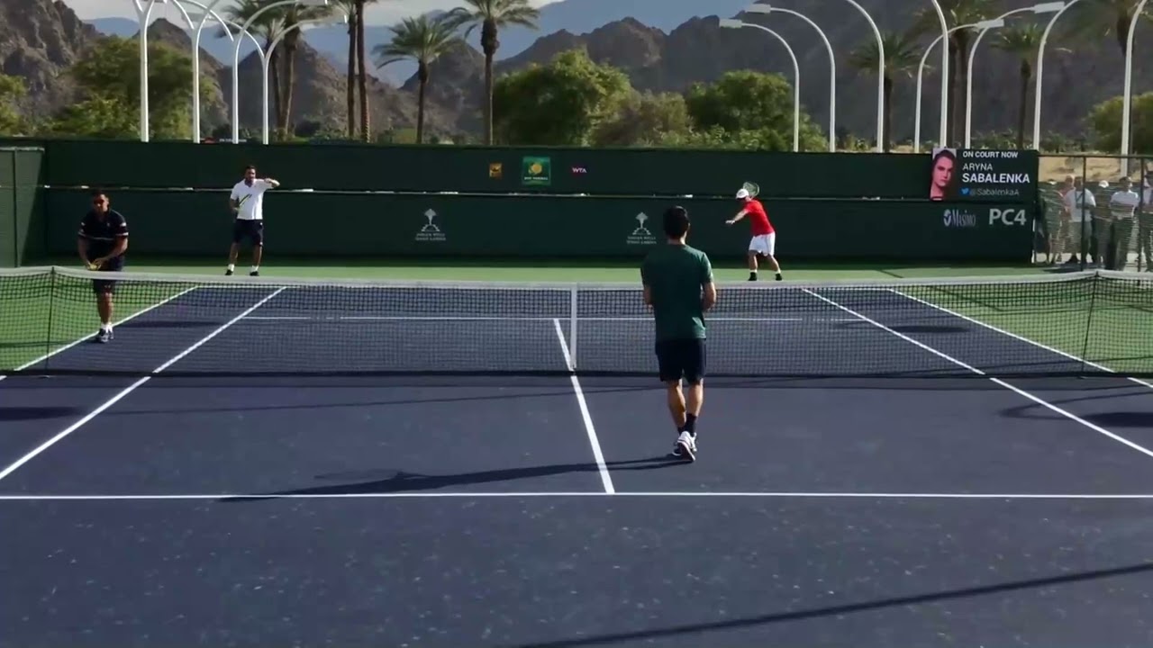錦織圭のバックボレー（スロー）/ Kei Nishikori Backhand Volley Slow Motion