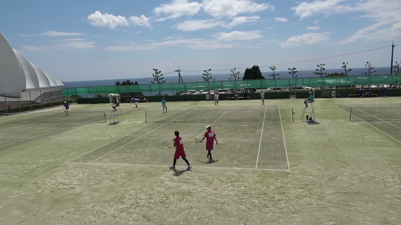 2021年IH ソフトテニス 男子個人1回戦 田首飛羽・上迫凌久 東海大仰星(大阪) vs 進戸航平・瀬戸凌羽 岡山理大附(岡山)