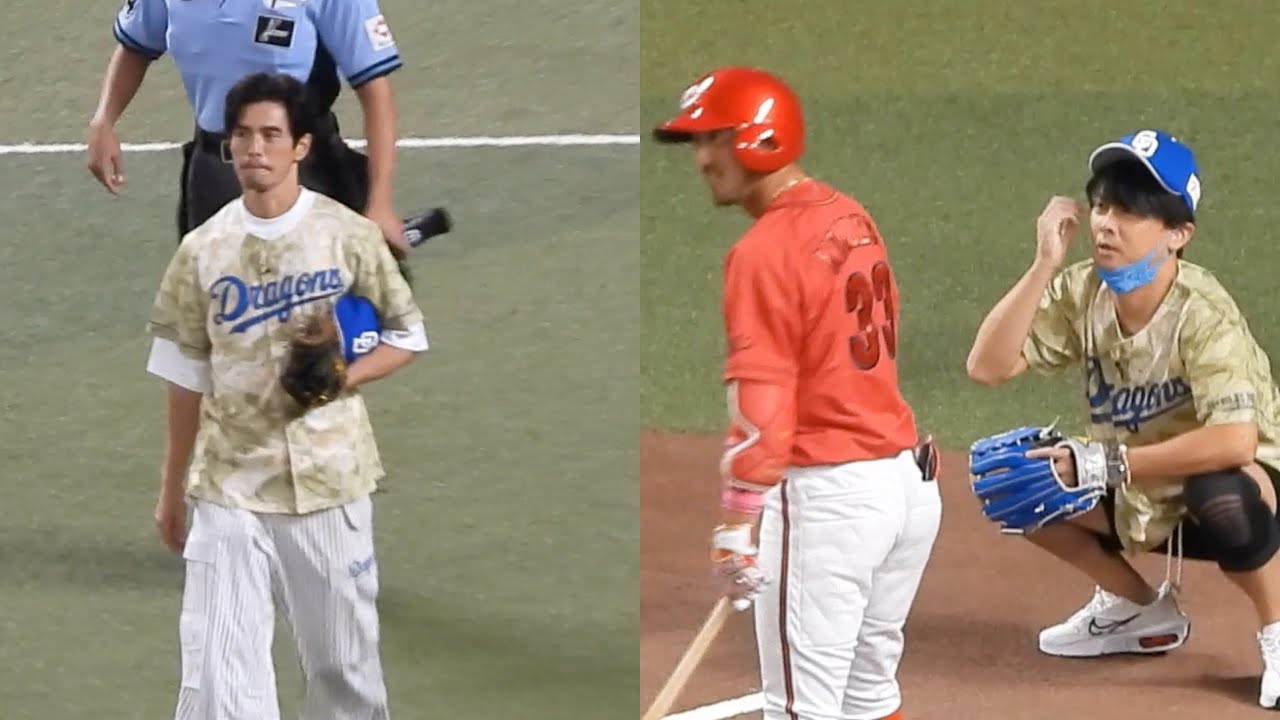 広島東洋カープ戦始球式、伊藤英明さんと加藤晴彦さんが登場 2023年7月9日