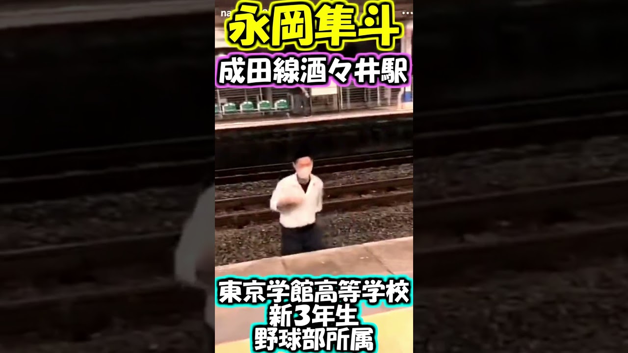 永岡隼斗 練習後は線路でダンス！【東京学館 野球部】#shorts #short #甲子園