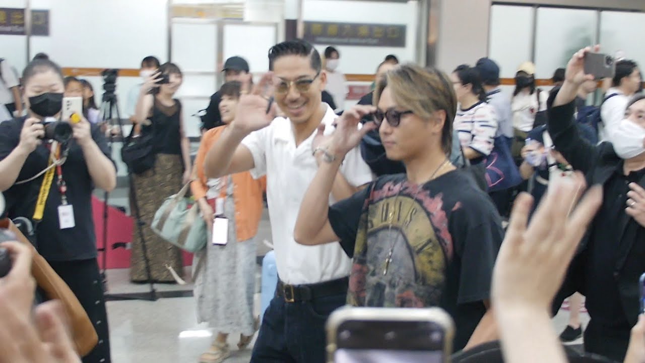 EXILE放浪兄弟AKIRA、TAKAHIRO、SHOKICHI、NESMITH、KENCHI、TETSUYA接機