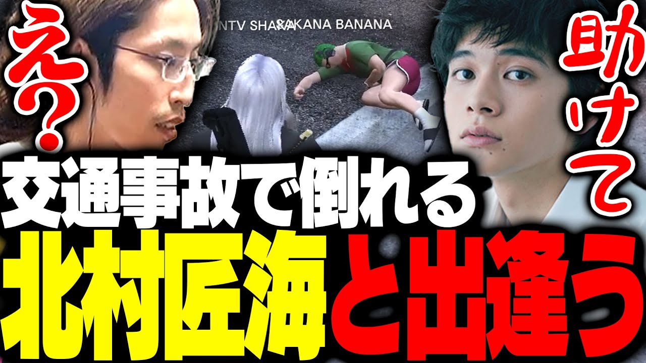 交通事故で倒れている「北村匠海」と出会う釈迦【GTA5】