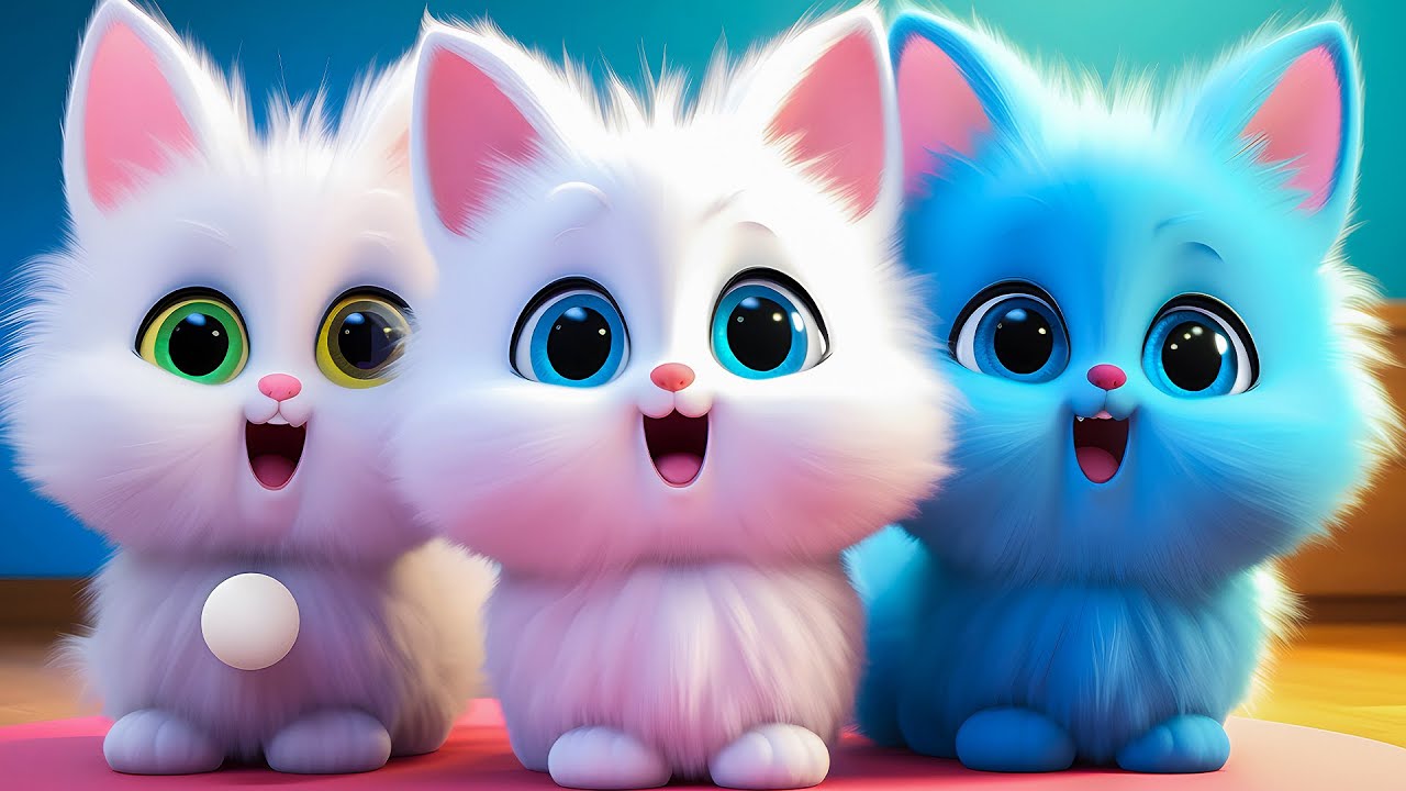 三匹の活発な子猫たち |三匹の子猫たち | - 童謡 - 童謡 | バナナ カーツーン | 幼児向け歌とアニメ| 生活習慣ソングメドレ | キッズソング