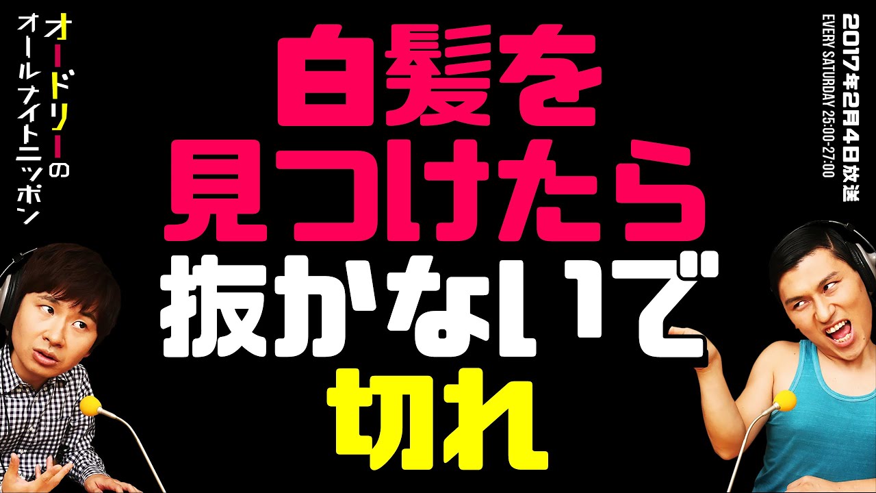 白髪を見つけたら抜かないで切れ【オードリーのラジオトーク・オールナイトニッポン】