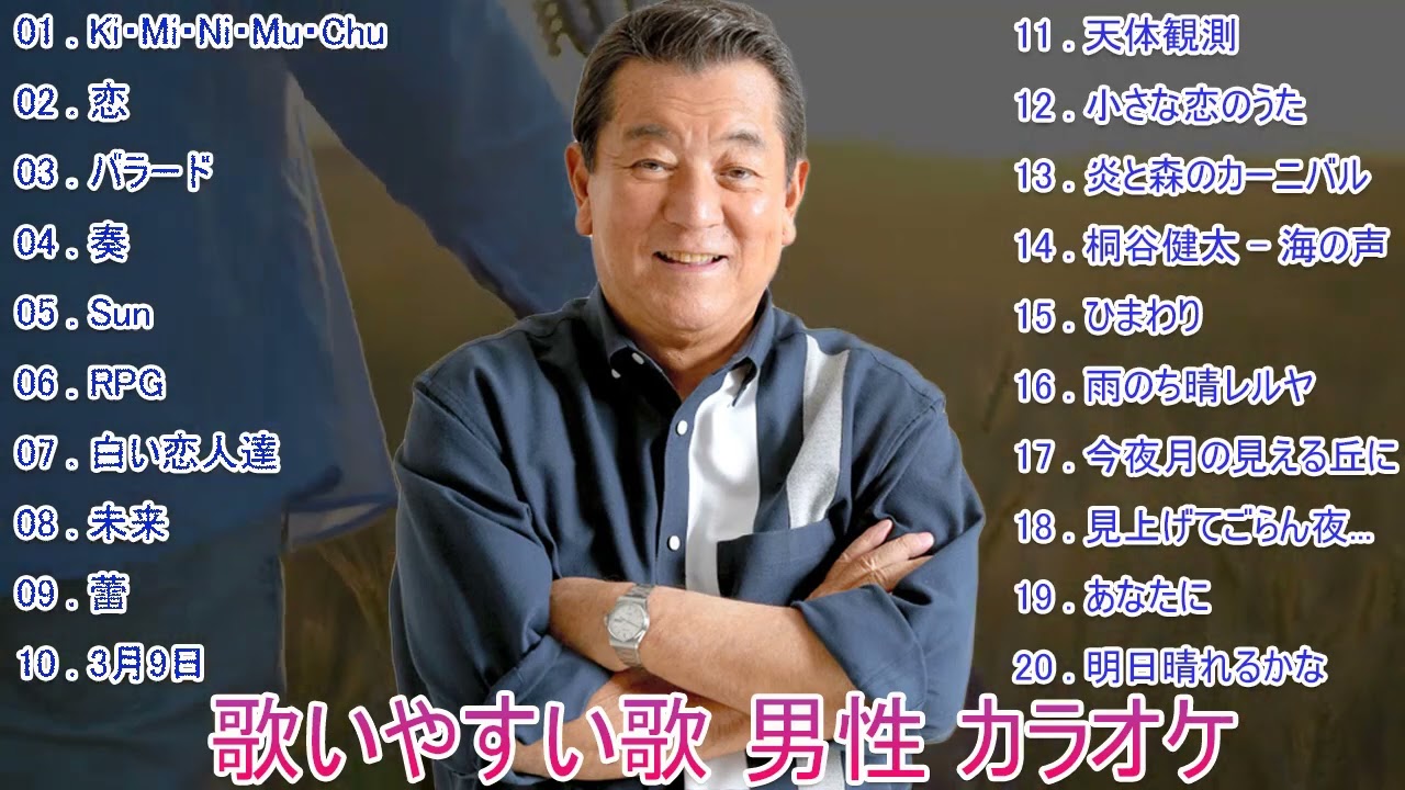 ♫ 歌いやすい歌 男性 カラオケ 練習 おすすめ メドレー  ♪ღ♫ 男子カラオケ人気曲歌えるとかっこいい曲 Vol.77
