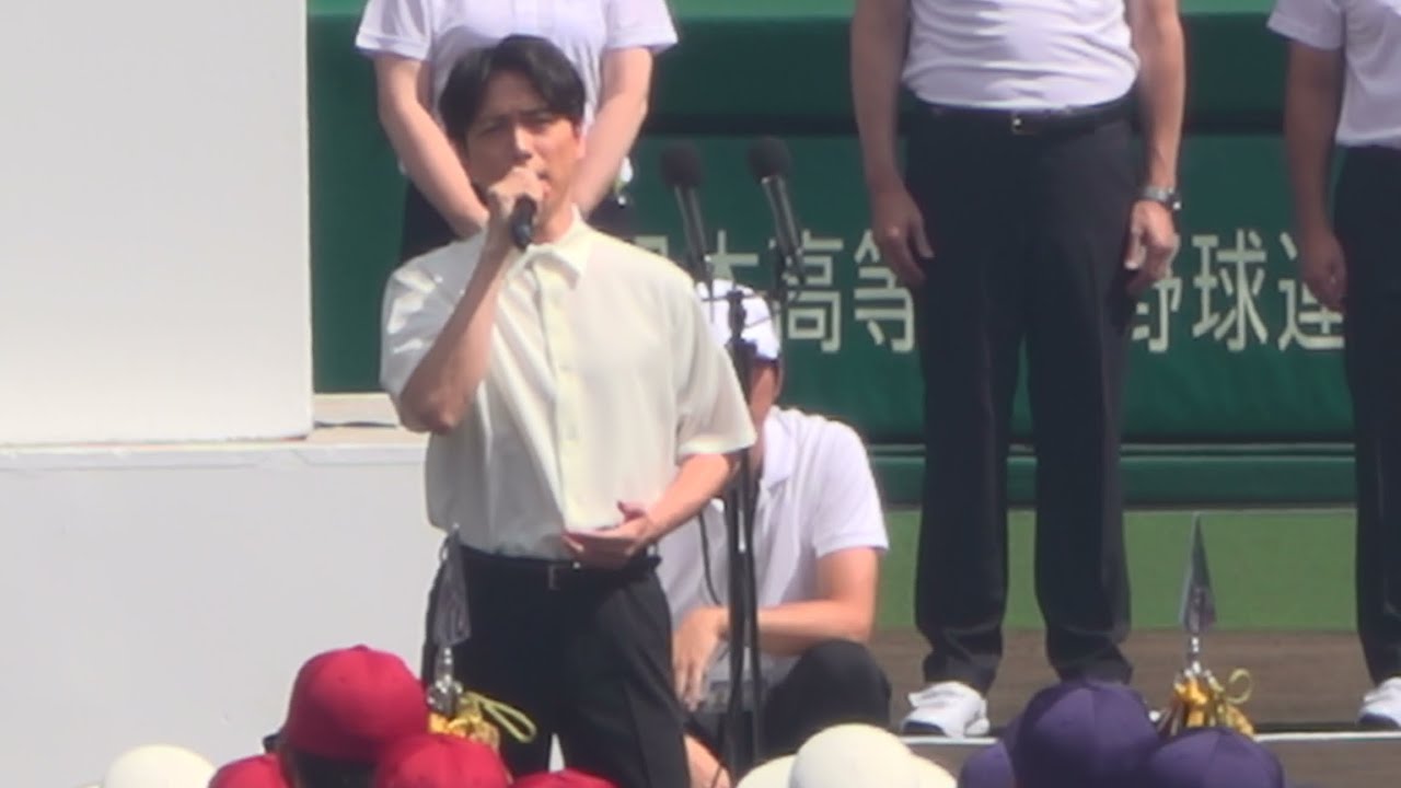 高音質☆甲子園開会式【 山崎育三郎さん 歌唱！『栄冠は君に輝く』古関裕而氏を讃えて 】土浦日大 8 - 3 上田西｜2023年8月6日(日)第105回全国高校野球選手権記念大会