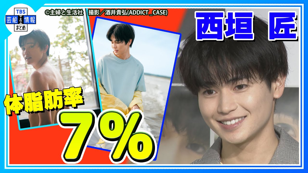 【西垣匠】驚異の体脂肪率7%　肉体美に自信！