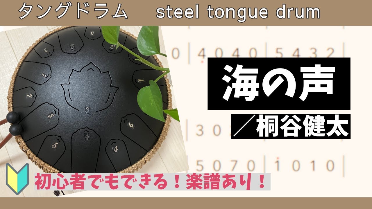 『海の声／桐谷健太』タングドラム初心者でも演奏できる楽譜付！（steel tongue drum cover）