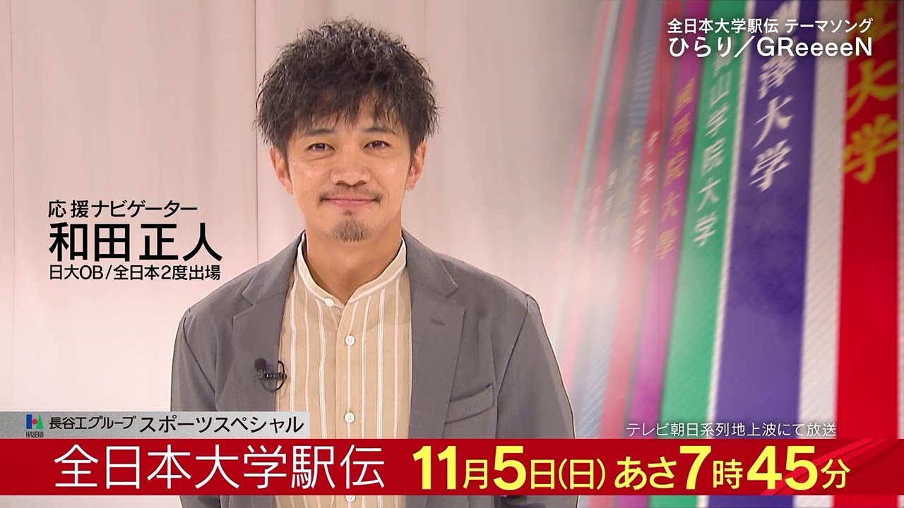 第５５回 全日本大学駅伝 応援ナビゲーター和田正人 ３０秒ＰＲ