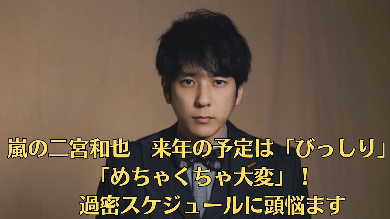 嵐の二宮和也　来年の予定は「びっしり」「めちゃくちゃ大変」！　過密スケジュールに頭悩ます。サウナで旅行者に声かけられ「申し訳なく思った」ワケとは？「激レア」「うらやましい」の声。