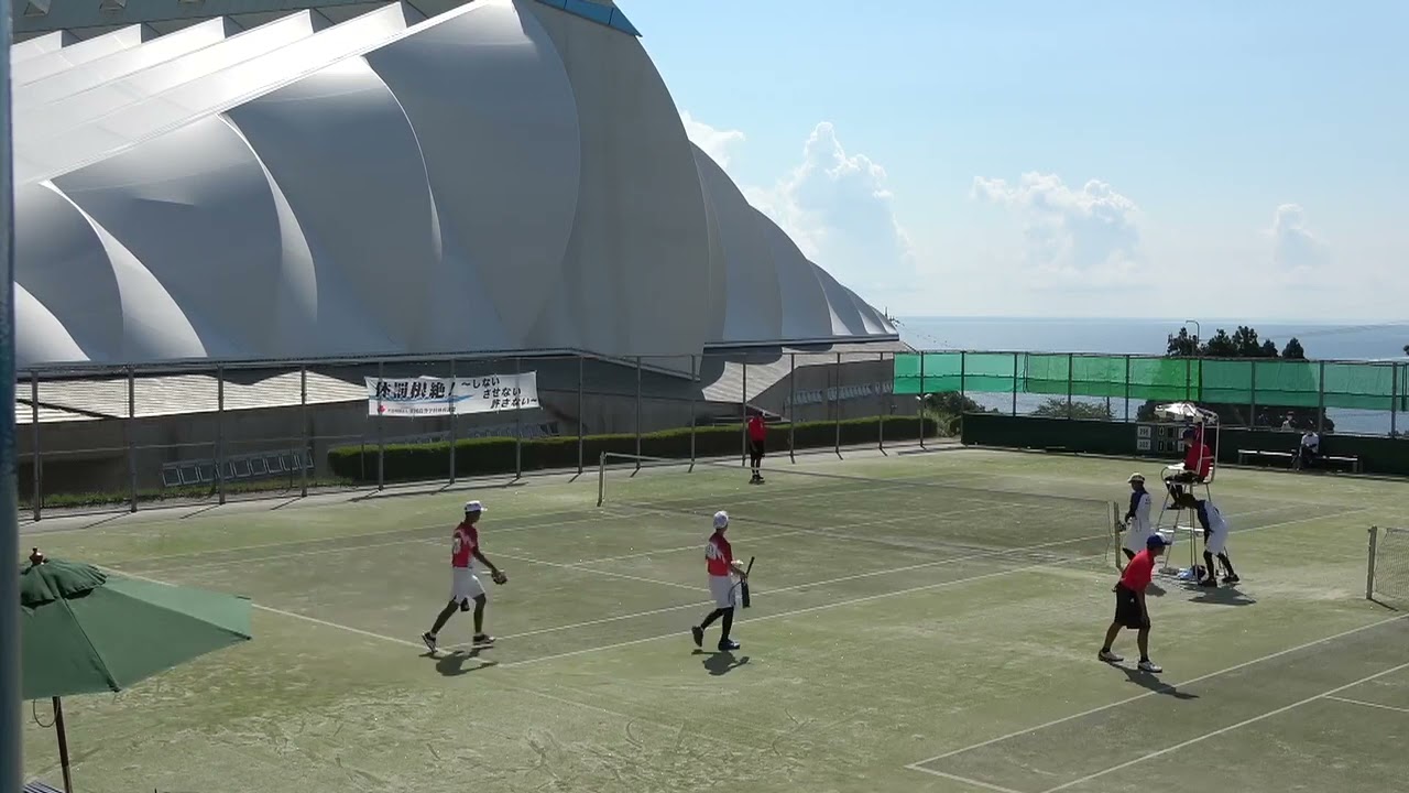 2021年IHソフトテニス 男子個人4回戦 立野太一・岩屋勇太 精道三川台(長崎) vs 杉山透伊・松本知大 愛産大三河(愛知)