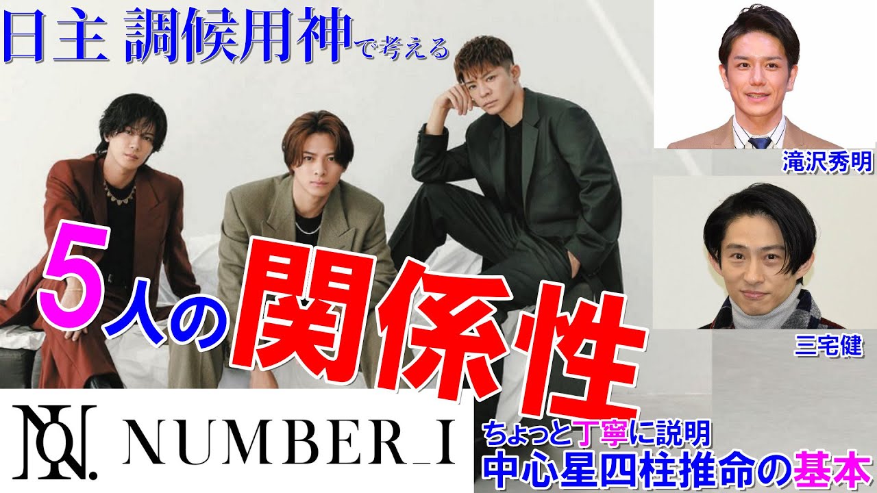 Number_iと滝沢秀明さん三宅健さんの相性 #平野紫耀 #岸優太 #神宮寺勇太 #Number_i #TOBE #KingandPrince #四柱推命勉強 #四柱推命講座
