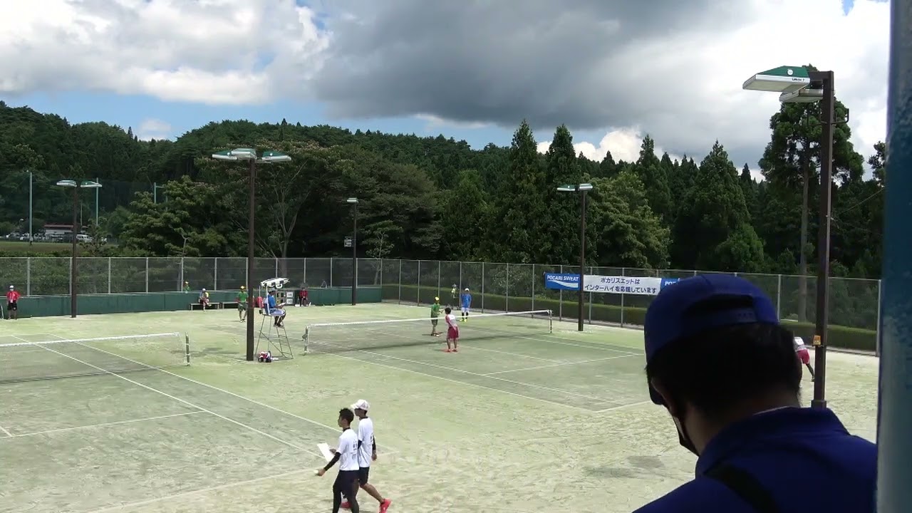 2021年IH ソフトテニス 男子個人2回戦 中川雄太・源川大遥 尽誠学園(香川) vs 立野佑樹・東家偉琉 早稲田実(東京)
