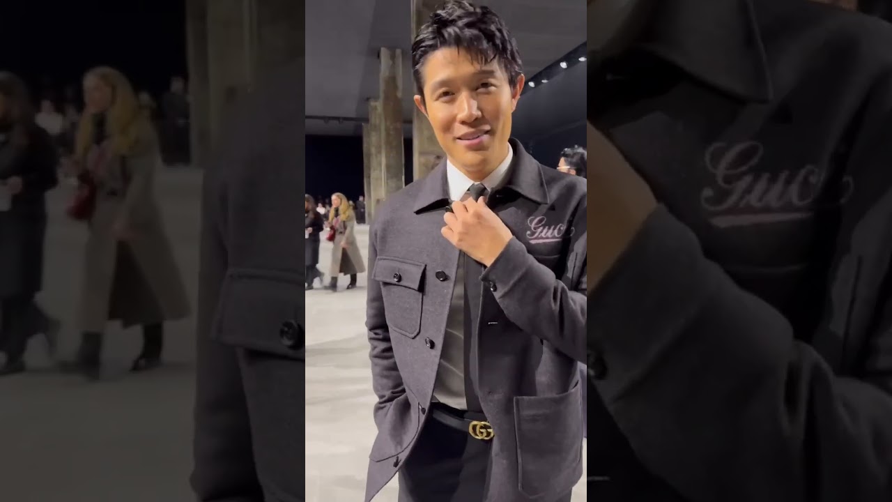 #gucci のショーに #鈴木亮平 が来場!今日の着こなしのポイントとショーで楽しみにしていることを聞きました!