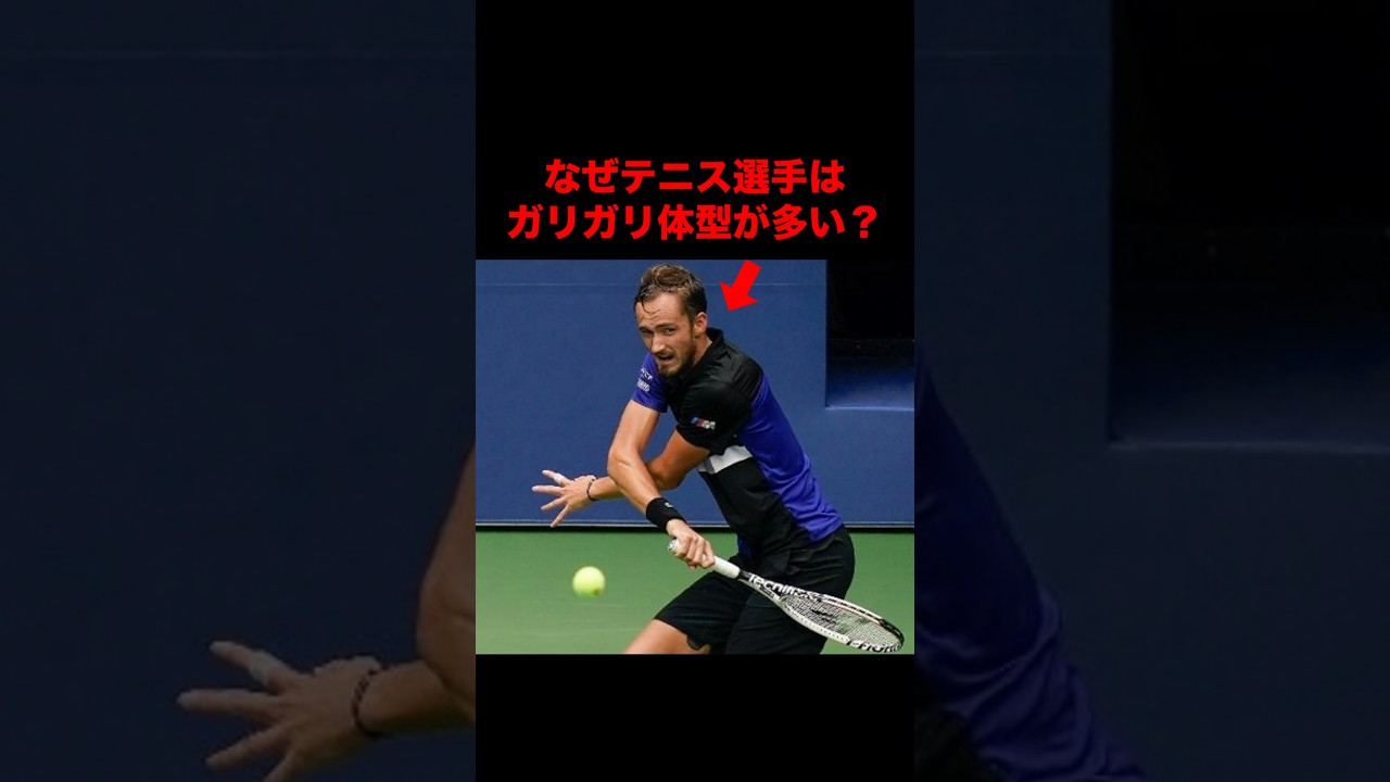なぜテニス選手はガリガリ体型が多いのか？　#shorts #テニス #ジョコビッチ #メドベージェフ #錦織圭
