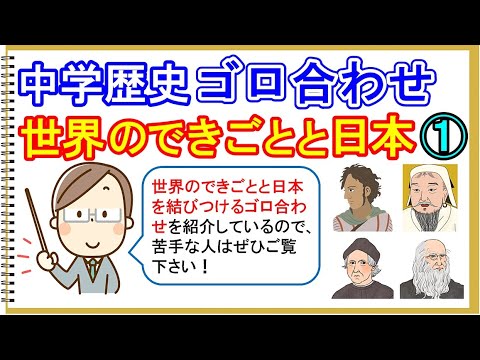 中学社会【ゴロ合わせ】歴史「世界のできごとと日本①」