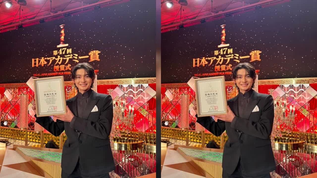 新着- 高橋文哉、タキシード姿で晴れやか笑顔！「第47回日本アカデミー賞」新人俳優賞受賞を報告