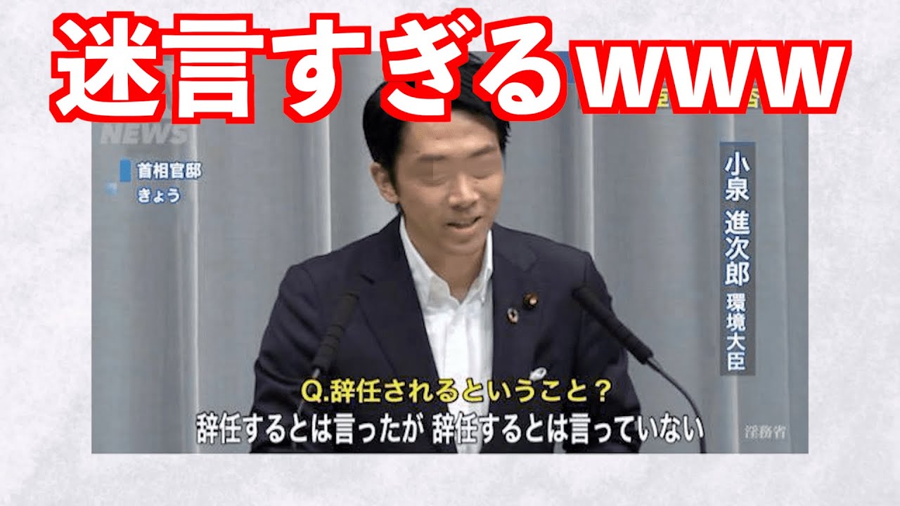 【天才】小泉進次郎さんが残した迷言（名言）5つがヤバすぎたwww