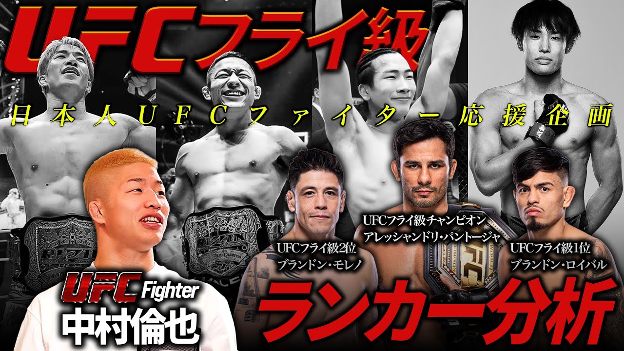 【 朝倉海・堀口恭司もUFC参戦予定!? 】中村倫也のUFCフライ級ランカー分析！
