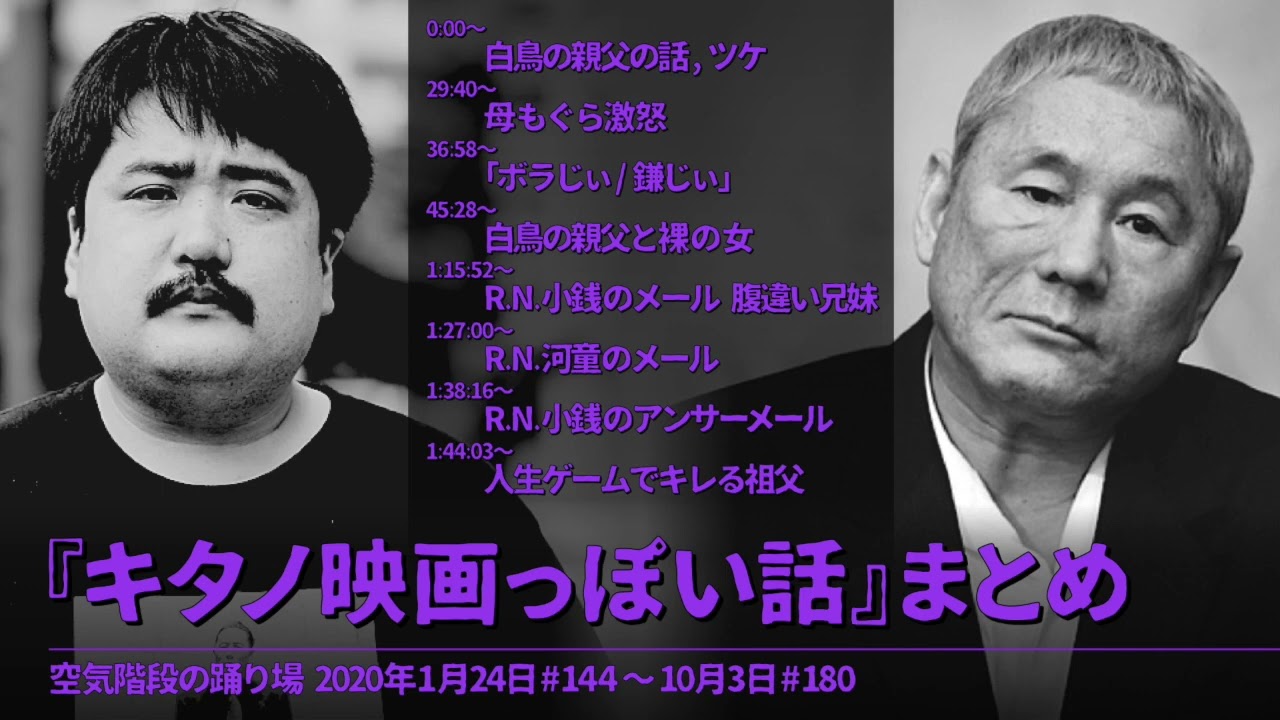 『キタノ映画っぽい話』まとめ【空気階段の踊り場 もぐらトーク&コーナー】 2020年1月24日#144〜10月3日#180