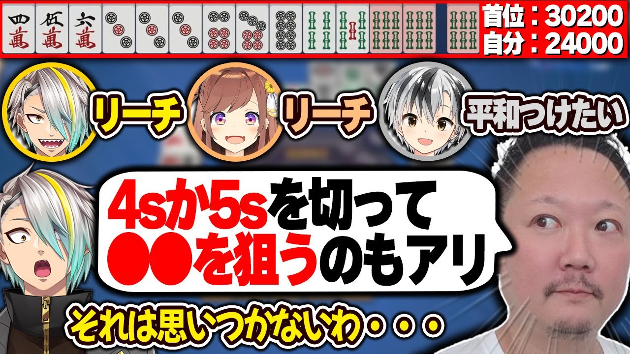 【#アトラスまみむめも】逆転条件の議論で鋭過ぎる意見を出すずんたん監督に感服する一同【歌衣メイカ・咲乃もこ・鈴木勝・村上淳】【雀魂】